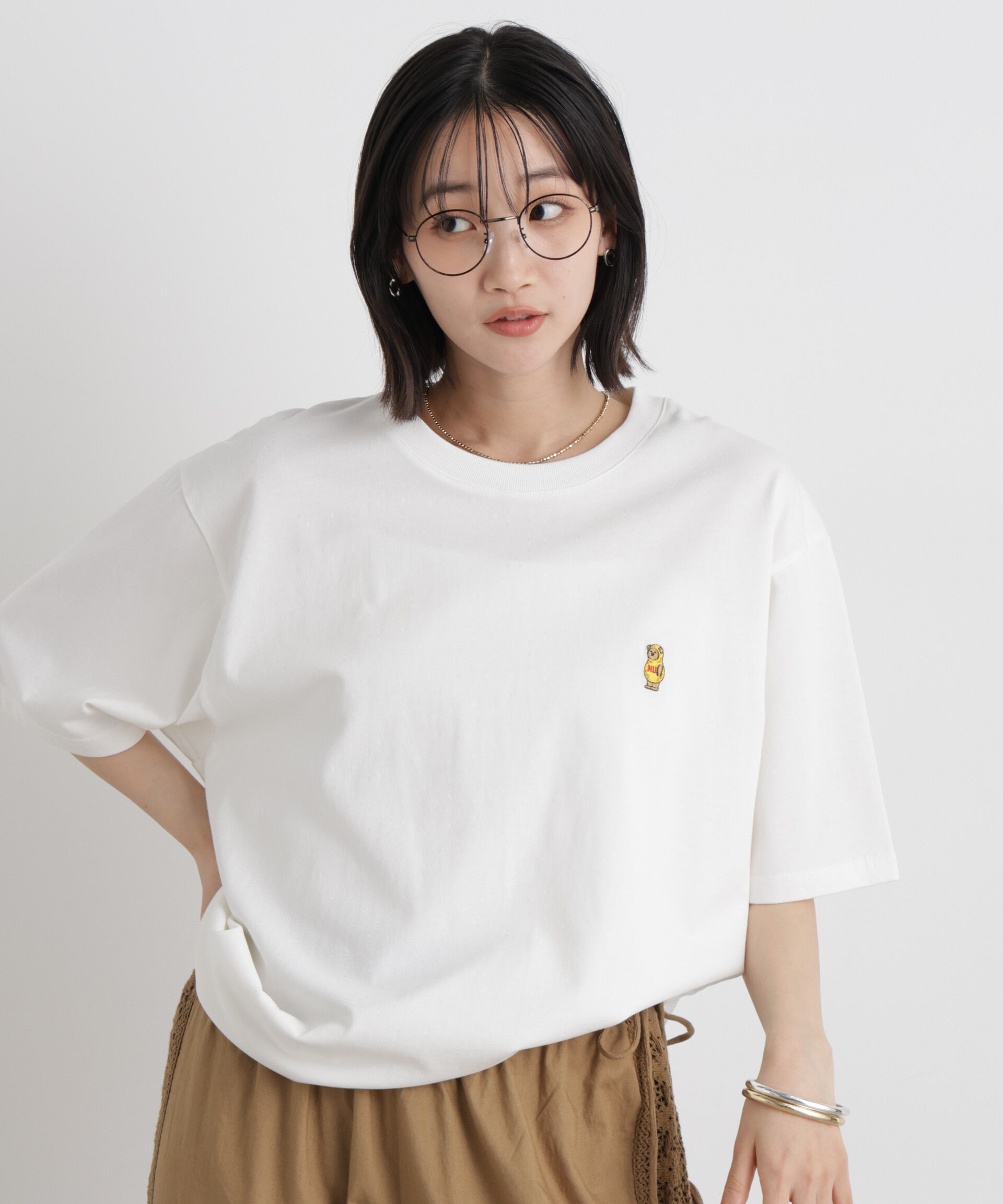 nano･universe「ナノベアTシャツ 半袖(落花生)」|Tシャツ・カットソー|