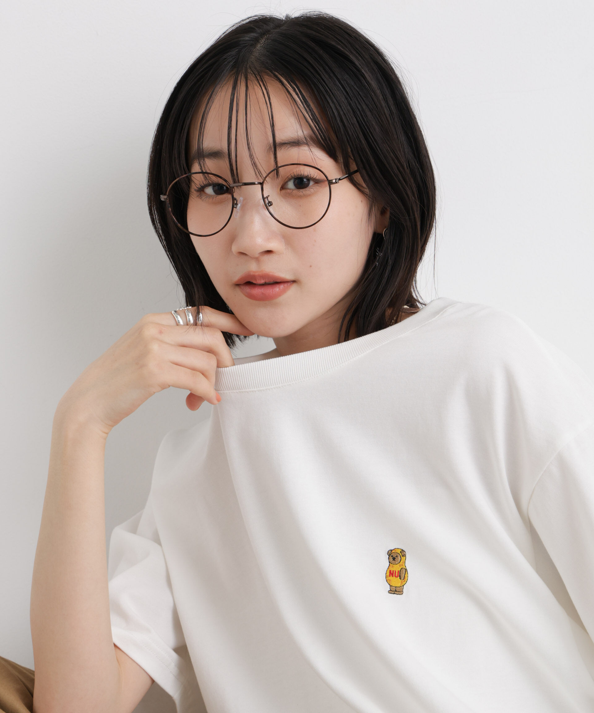 nano･universe「ナノベアTシャツ 半袖(落花生)」|Tシャツ・カットソー|