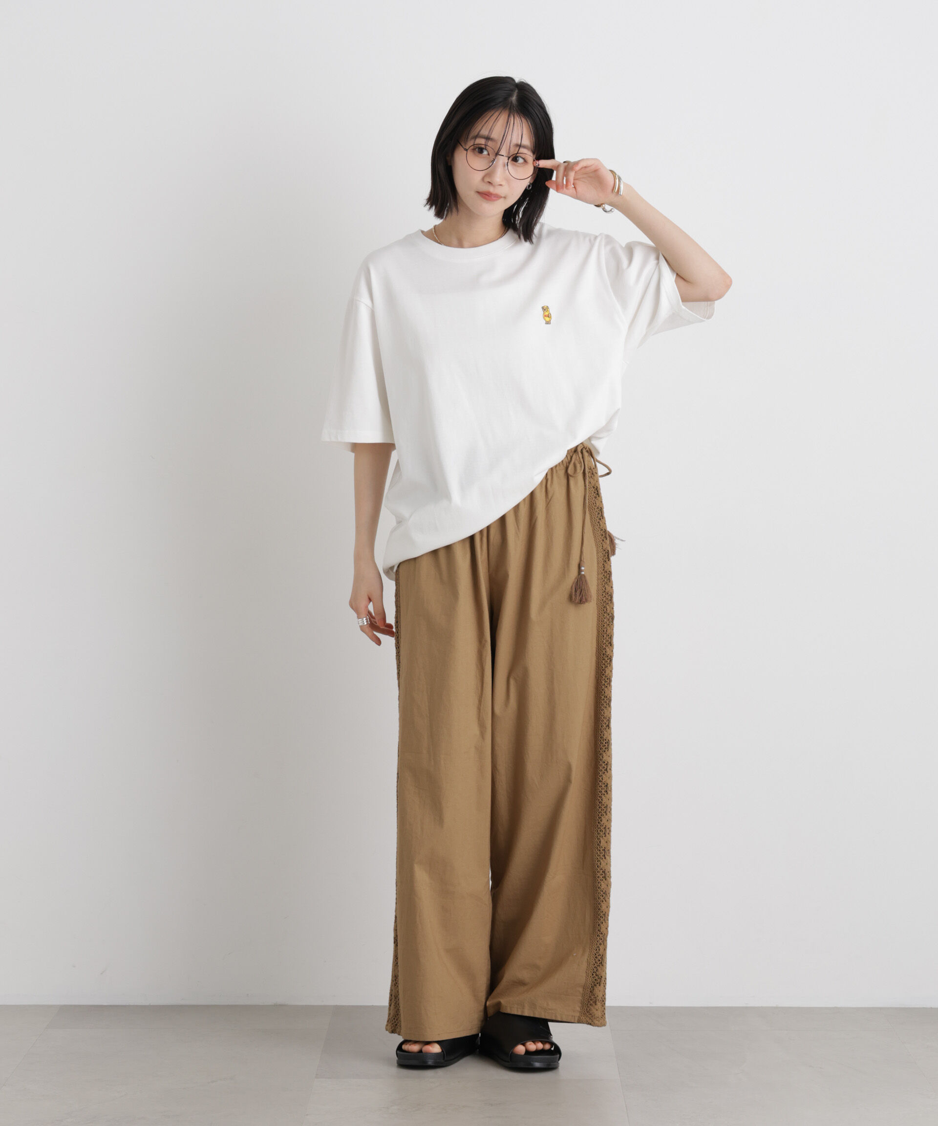 nano･universe「ナノベアTシャツ 半袖(落花生)」|Tシャツ・カットソー|
