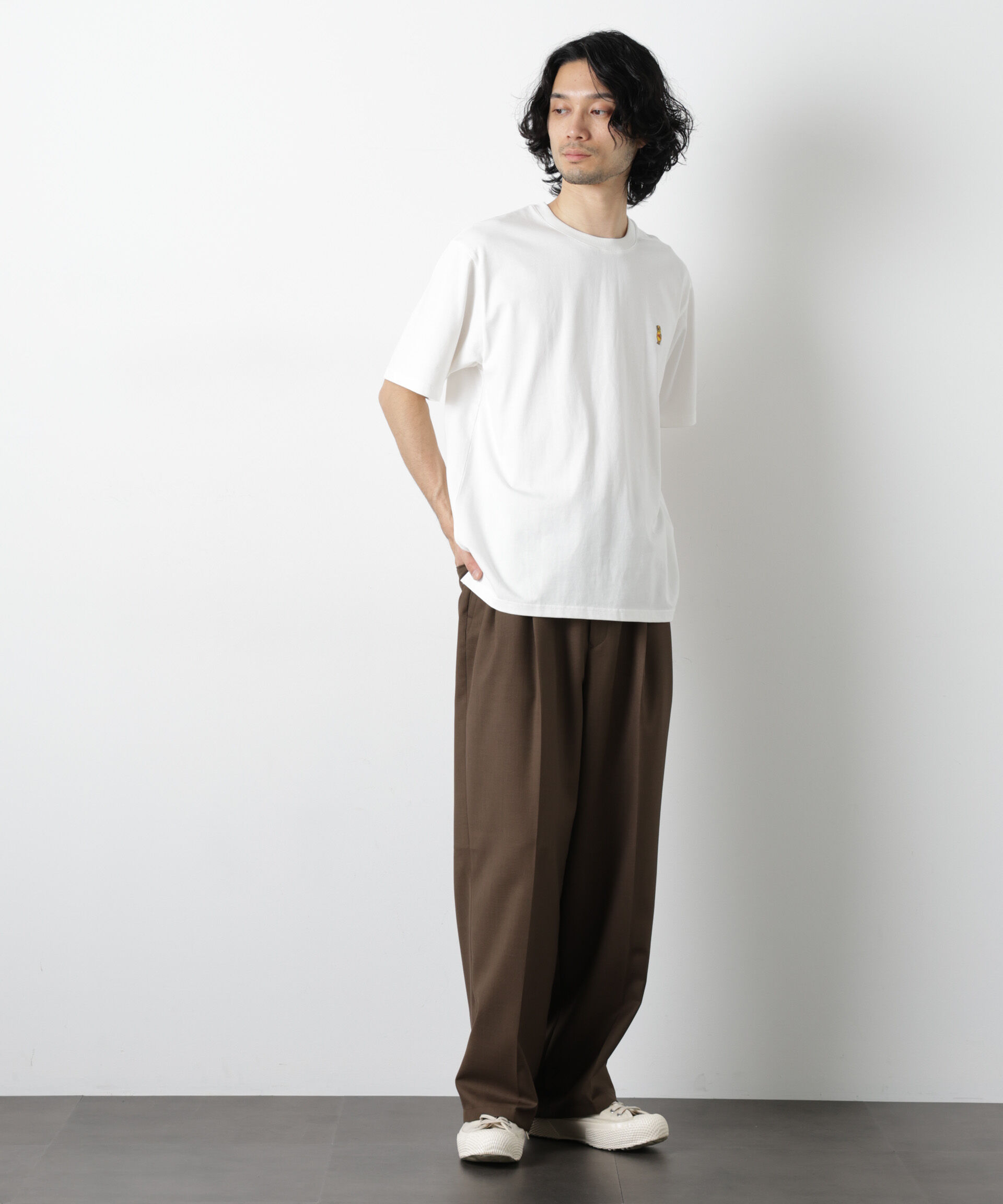 nano･universe「ナノベアTシャツ 半袖(落花生)」|Tシャツ・カットソー|