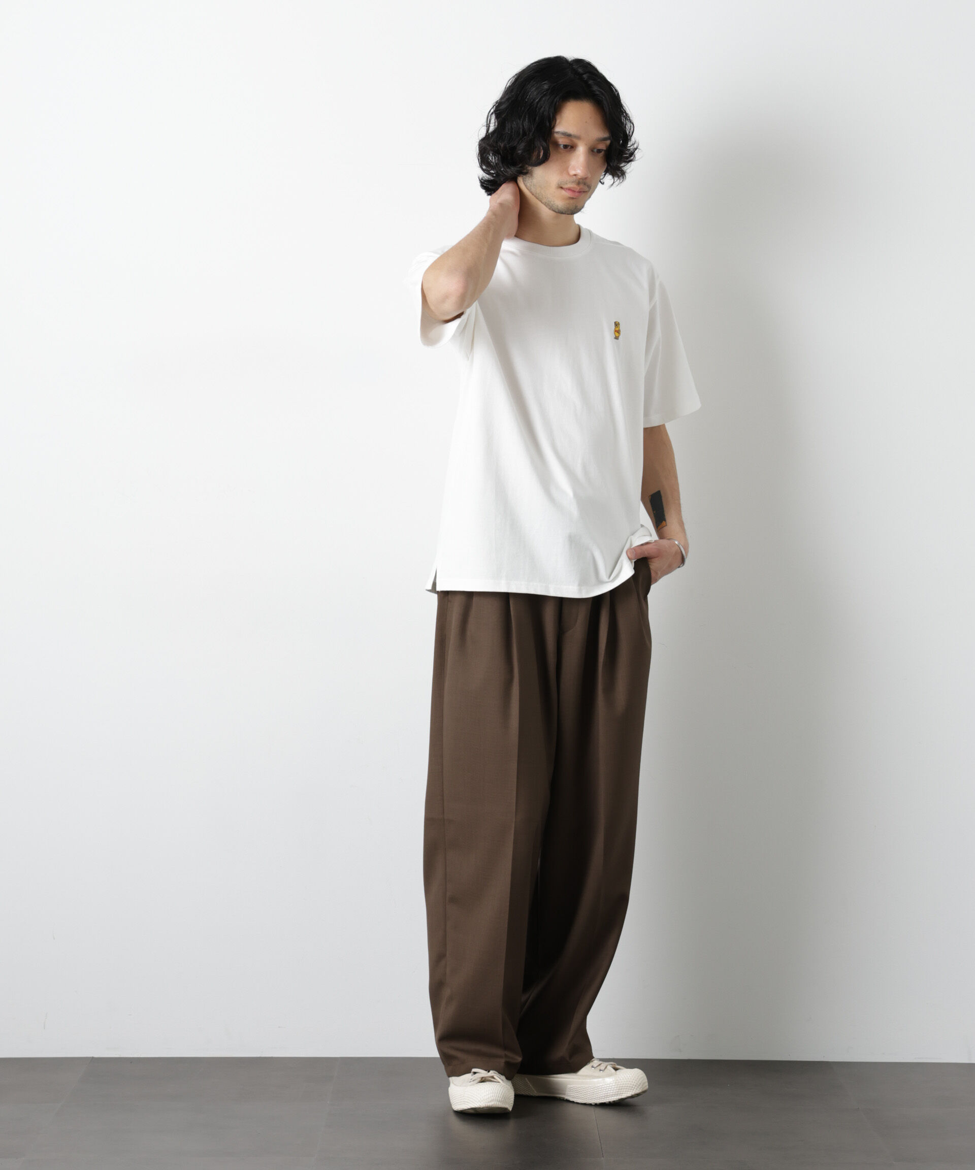 nano･universe「ナノベアTシャツ 半袖(落花生)」|Tシャツ・カットソー|