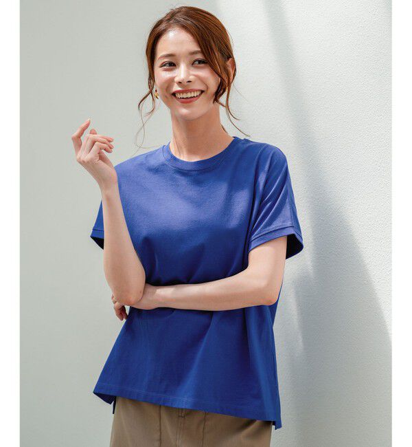 ANY SIS「【美ライン大人T】半袖 Tシャツ」|Tシャツ・カットソー|ブルー