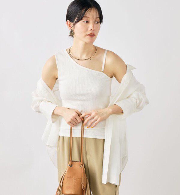 NOLLEY'S sophi「ウォッシャブルカップ付ワンショルタンクトップ」|タンクトップ|