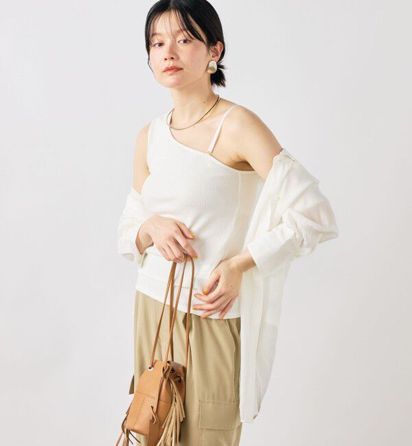 NOLLEY'S sophi「ウォッシャブルカップ付ワンショルタンクトップ」|タンクトップ|