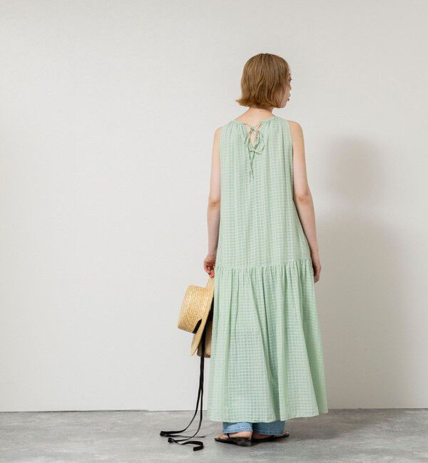 NOLLEY'S sophi「【WALANCE/ワランス】natural dye sheer cotton check gather dress」|ワンピース|