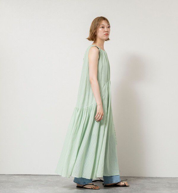 NOLLEY'S sophi「【WALANCE/ワランス】natural dye sheer cotton check gather dress」|ワンピース|