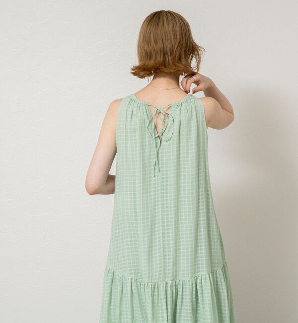 NOLLEY'S sophi「【WALANCE/ワランス】natural dye sheer cotton check gather dress」|ワンピース|