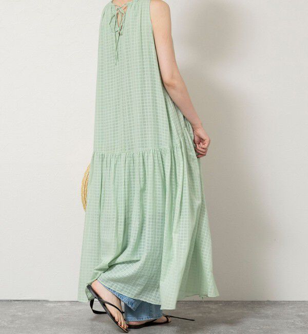 NOLLEY'S sophi「【WALANCE/ワランス】natural dye sheer cotton check gather dress」|ワンピース|