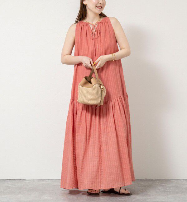 NOLLEY'S sophi「【WALANCE/ワランス】natural dye sheer cotton check gather dress」|ワンピース|レッド系その他7