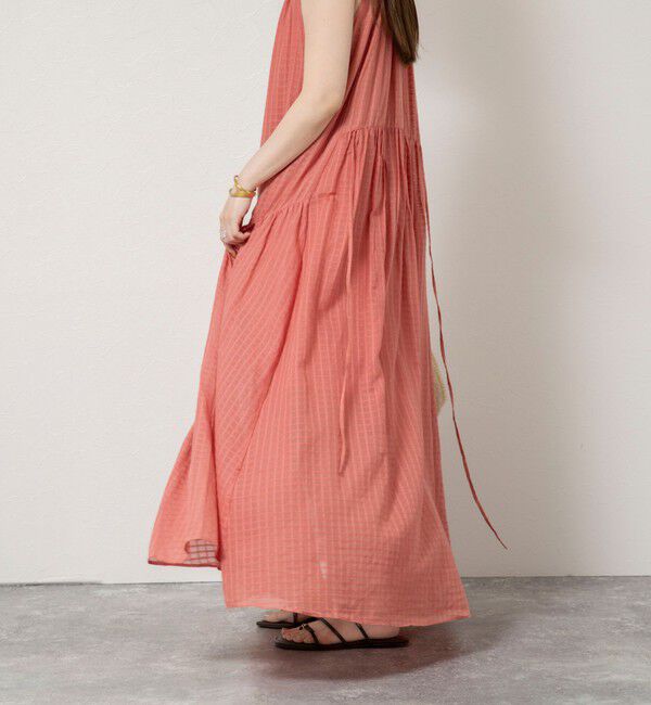 NOLLEY'S sophi「【WALANCE/ワランス】natural dye sheer cotton check gather dress」|ワンピース|
