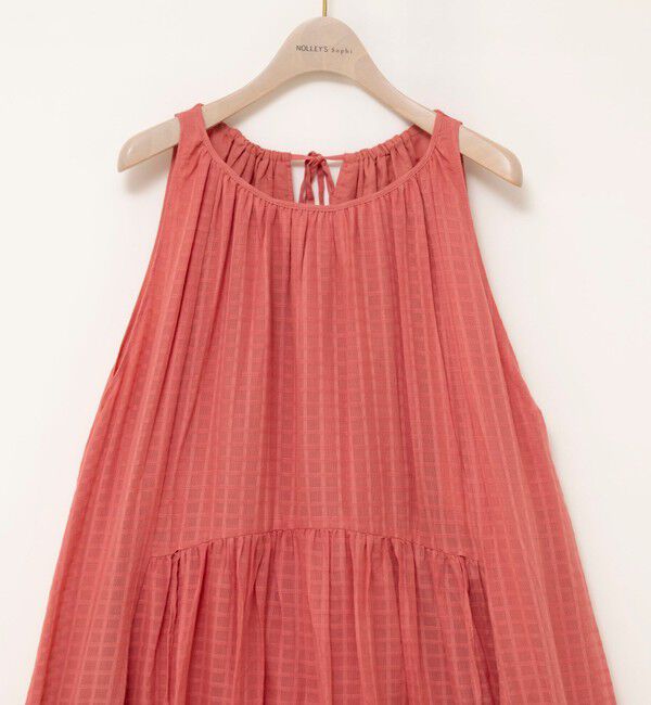 NOLLEY'S sophi「【WALANCE/ワランス】natural dye sheer cotton check gather dress」|ワンピース|