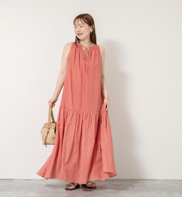 NOLLEY'S sophi「【WALANCE/ワランス】natural dye sheer cotton check gather dress」|ワンピース|