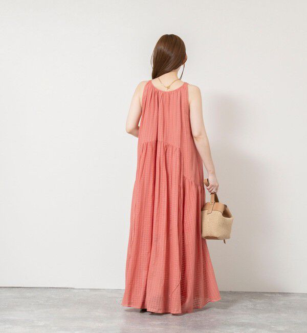 NOLLEY'S sophi「【WALANCE/ワランス】natural dye sheer cotton check gather dress」|ワンピース|
