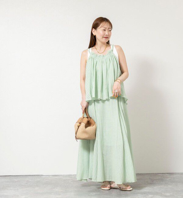 NOLLEY'S sophi「【WALANCE/ワランス】natural dye sheer cotton check flare スカート」|スカート|