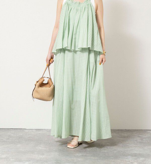 NOLLEY'S sophi「【WALANCE/ワランス】natural dye sheer cotton check flare スカート」|スカート|