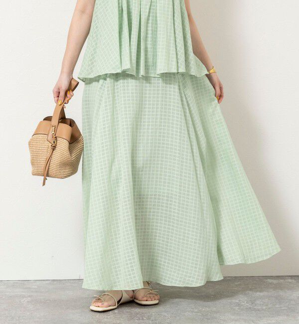 NOLLEY'S sophi「【WALANCE/ワランス】natural dye sheer cotton check flare スカート」|スカート|