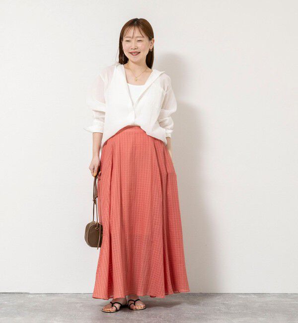 NOLLEY'S sophi「【WALANCE/ワランス】natural dye sheer cotton check flare スカート」|スカート|