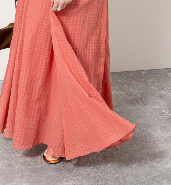 NOLLEY'S sophi「【WALANCE/ワランス】natural dye sheer cotton check flare スカート」|スカート|