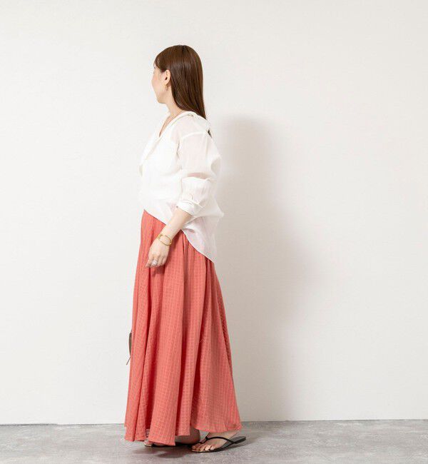 NOLLEY'S sophi「【WALANCE/ワランス】natural dye sheer cotton check flare スカート」|スカート|