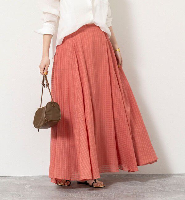 NOLLEY'S sophi「【WALANCE/ワランス】natural dye sheer cotton check flare スカート」|スカート|
