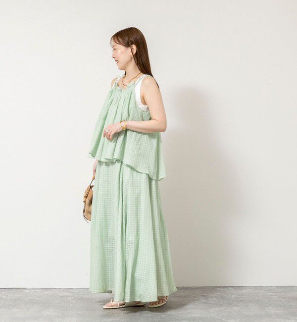 NOLLEY'S sophi「【WALANCE/ワランス】natural dye sheer cotton check gather camisole」|シャツ・ブラウス|