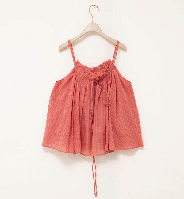 NOLLEY'S sophi「【WALANCE/ワランス】natural dye sheer cotton check gather camisole」|シャツ・ブラウス|