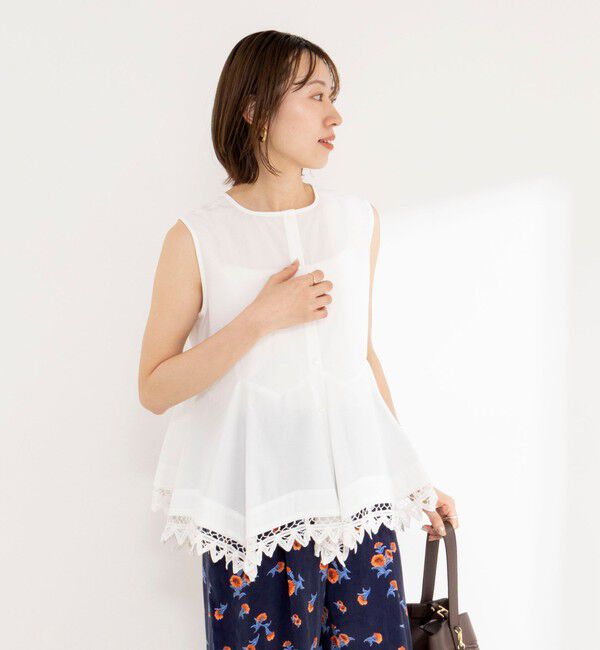 NOLLEY'S「【MARILYN MOON/マリリーンムーン】2WAY handkerchief hem blouse」|シャツ・ブラウス|