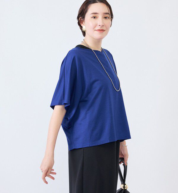 NOLLEY'S「《接触冷感》ウォッシャブルハリジェンヌケーププルオーバー」|Tシャツ・カットソー|