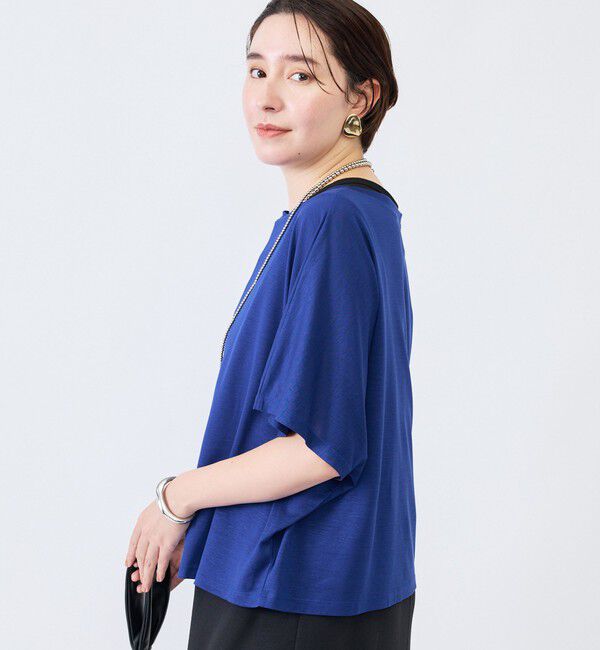 NOLLEY'S「《接触冷感》ウォッシャブルハリジェンヌケーププルオーバー」|Tシャツ・カットソー|