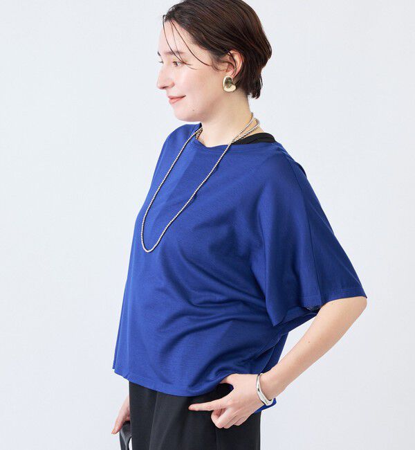 NOLLEY'S「《接触冷感》ウォッシャブルハリジェンヌケーププルオーバー」|Tシャツ・カットソー|