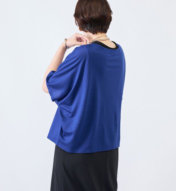 NOLLEY'S「《接触冷感》ウォッシャブルハリジェンヌケーププルオーバー」|Tシャツ・カットソー|