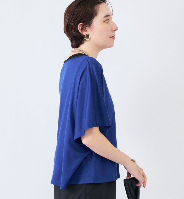 NOLLEY'S「《接触冷感》ウォッシャブルハリジェンヌケーププルオーバー」|Tシャツ・カットソー|
