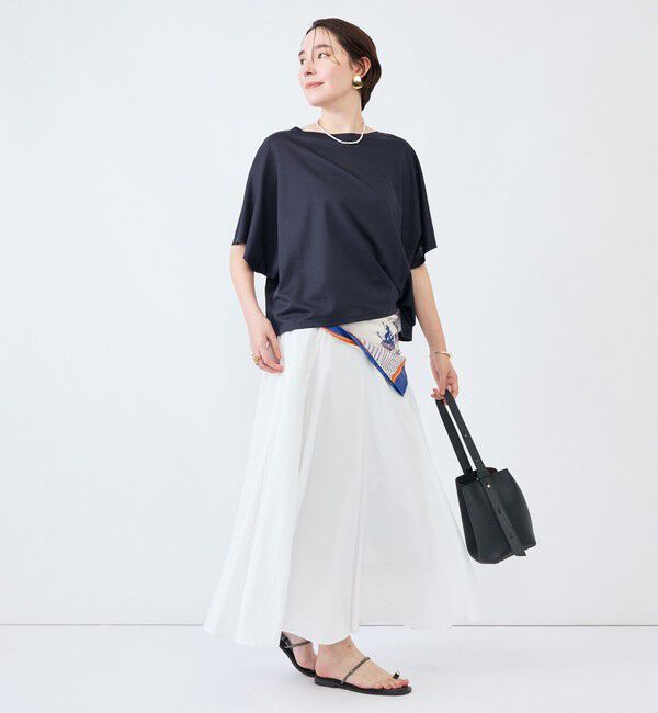 NOLLEY'S「《接触冷感》ウォッシャブルハリジェンヌケーププルオーバー」|Tシャツ・カットソー|