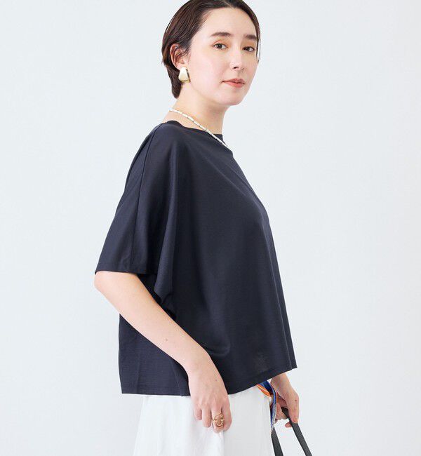 NOLLEY'S「《接触冷感》ウォッシャブルハリジェンヌケーププルオーバー」|Tシャツ・カットソー|