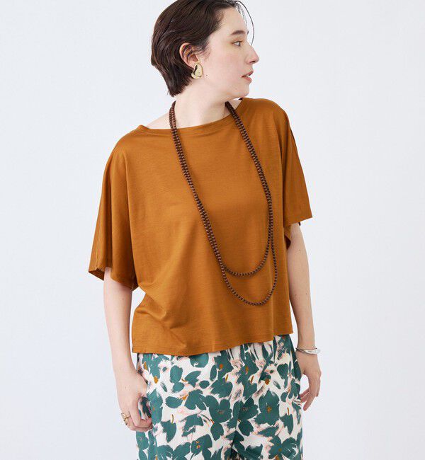 NOLLEY'S「《接触冷感》ウォッシャブルハリジェンヌケーププルオーバー」|Tシャツ・カットソー|