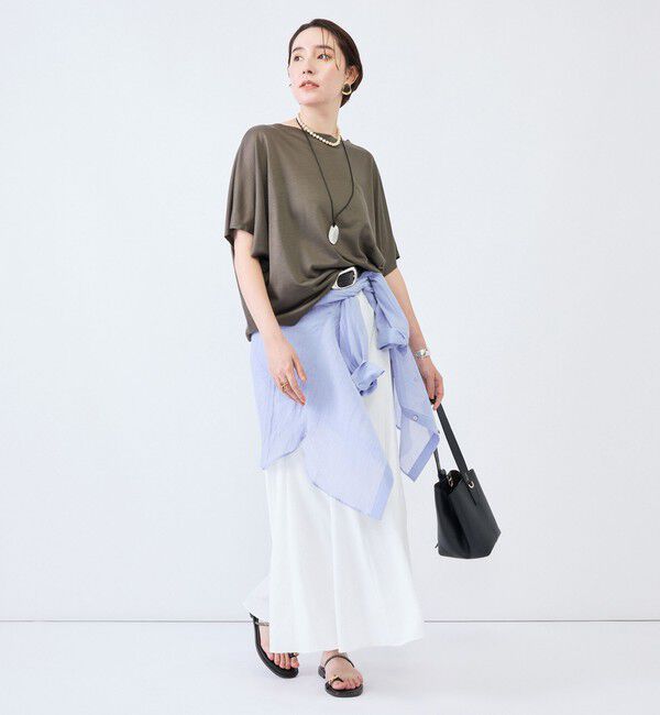NOLLEY'S「《接触冷感》ウォッシャブルハリジェンヌケーププルオーバー」|Tシャツ・カットソー|