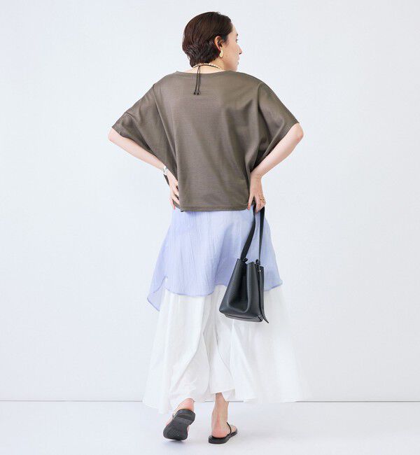 NOLLEY'S「《接触冷感》ウォッシャブルハリジェンヌケーププルオーバー」|Tシャツ・カットソー|