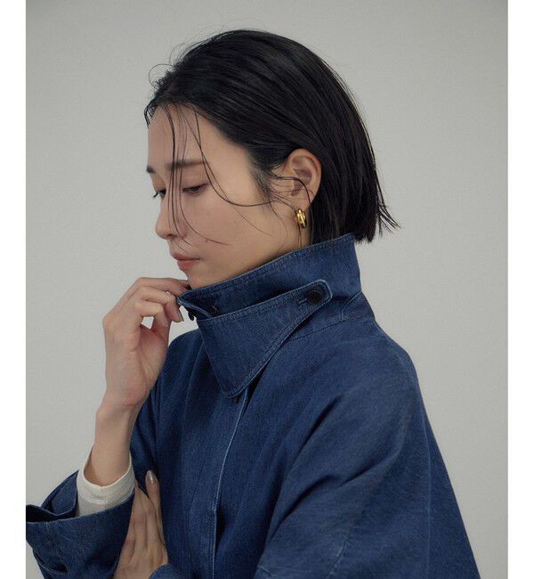 SALON adam et rope'「デニムテントシルエットステンカラーコート」|ステンカラーコート|
