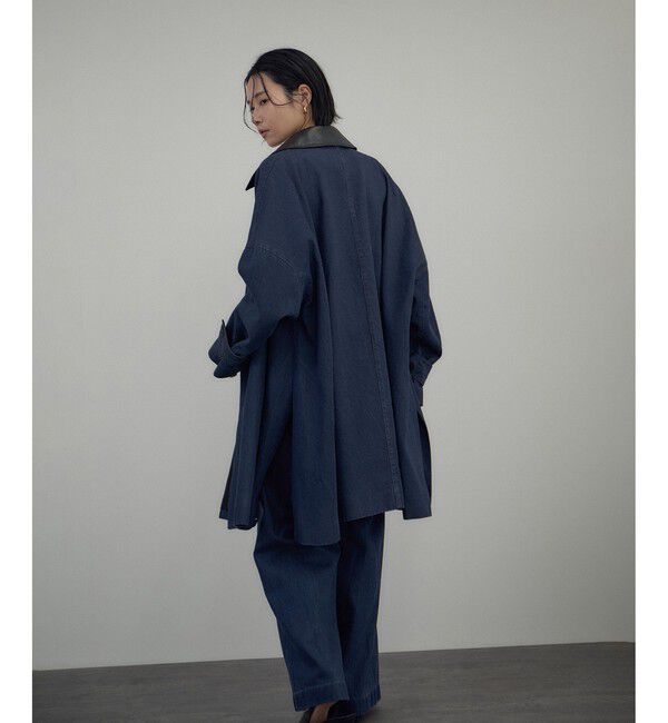 SALON adam et rope'「デニムテントシルエットステンカラーコート」|ステンカラーコート|