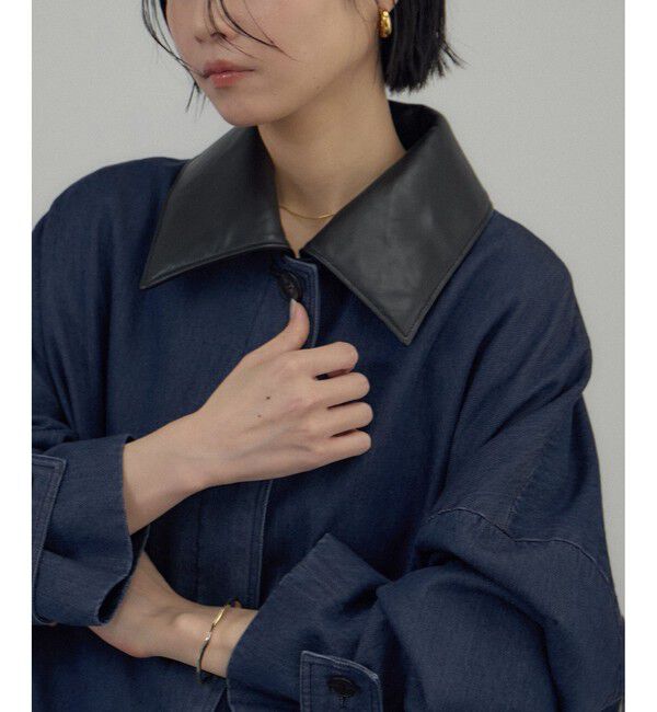 SALON adam et rope'「デニムテントシルエットステンカラーコート」|ステンカラーコート|