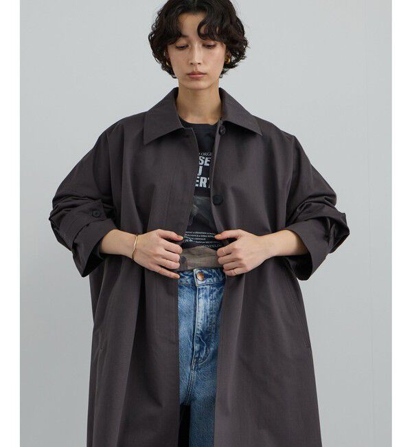 SALON adam et rope'「tacca テントシルエットステンカラーコート」|ステンカラーコート|