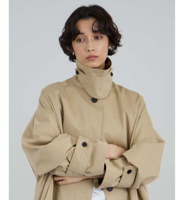 SALON adam et rope'「tacca テントシルエットステンカラーコート」|ステンカラーコート|