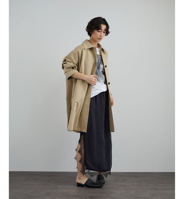 SALON adam et rope'「tacca テントシルエットステンカラーコート」|ステンカラーコート|