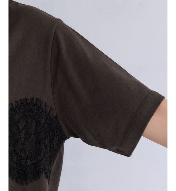 VIS「レースレイヤードロゴ半袖Tシャツ」|Tシャツ・カットソー|