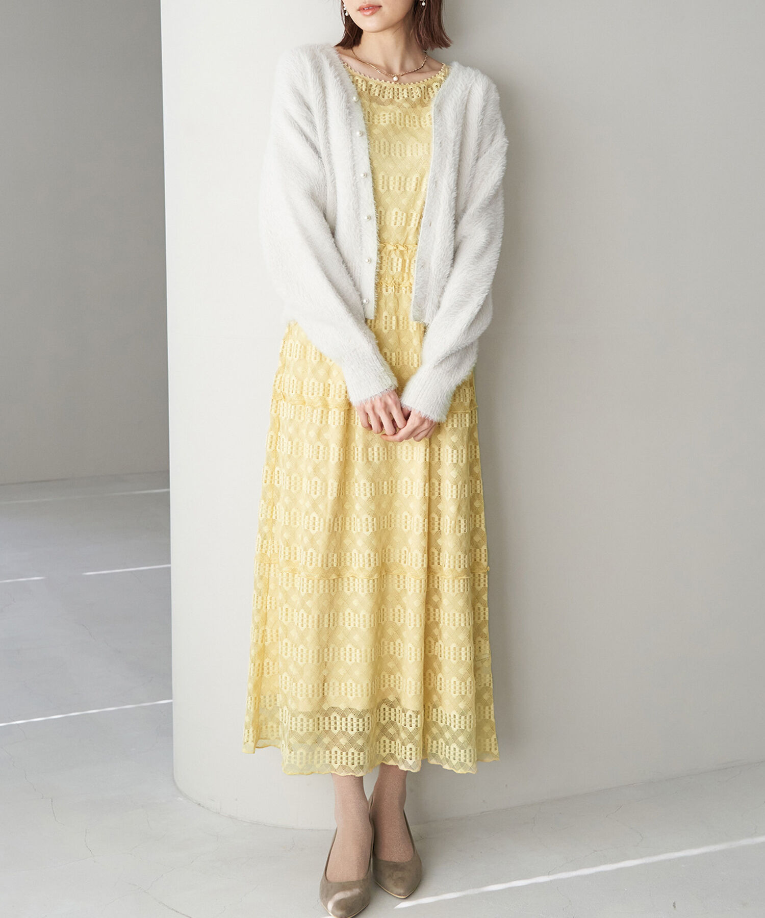 Rope&rsquo;Picnic「【一部店舗限定】【Mon E&rsquo;toile/モンエトワール】ティアードレースDRESS」|ドレス|