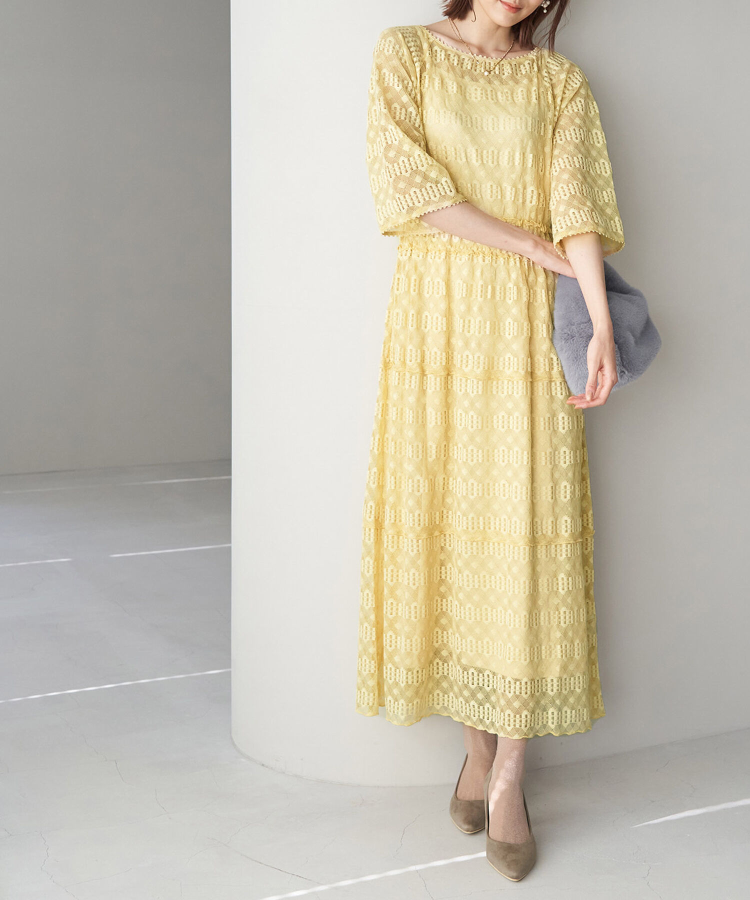 Rope&rsquo;Picnic「【一部店舗限定】【Mon E&rsquo;toile/モンエトワール】ティアードレースDRESS」|ドレス|