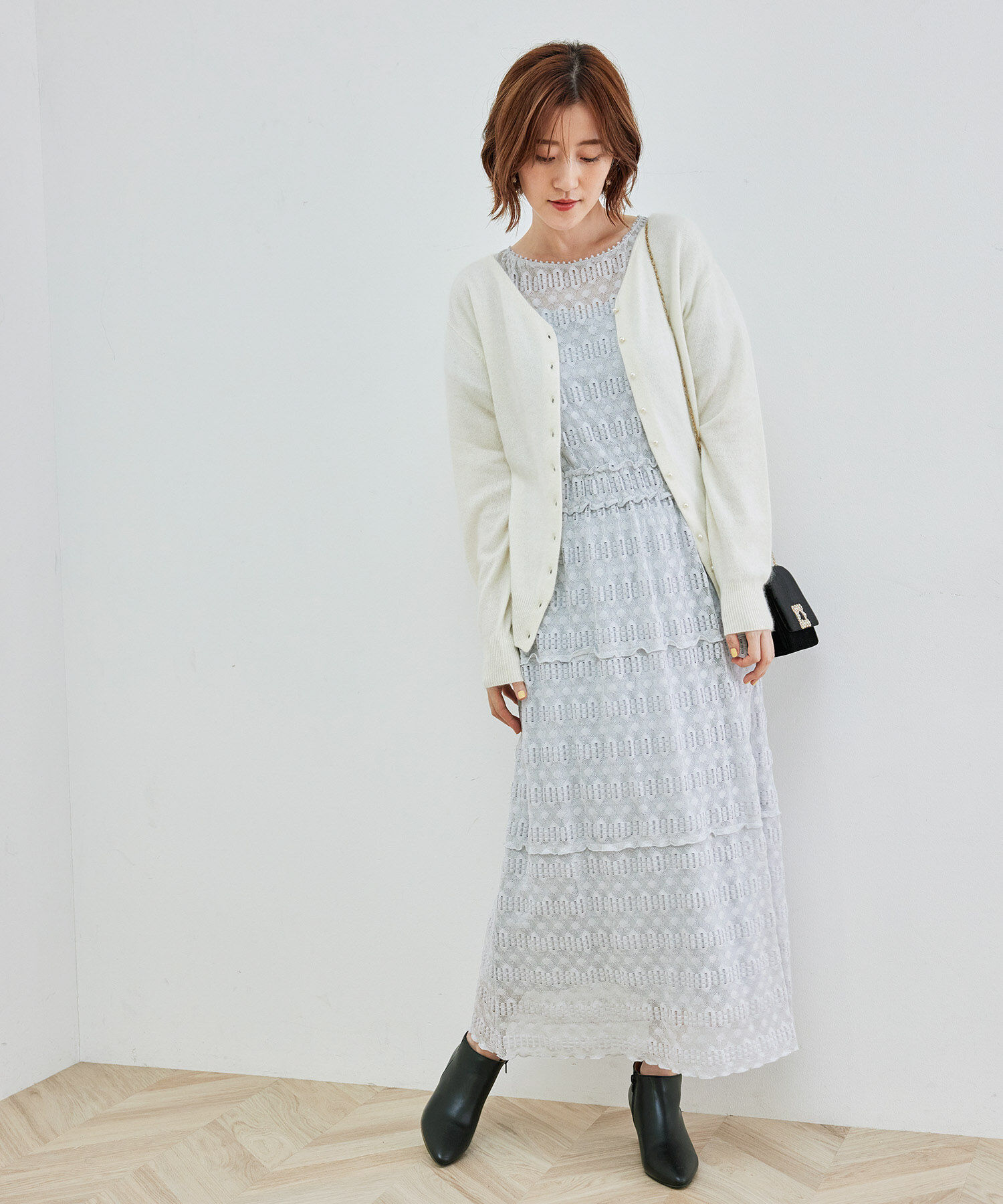 Rope&rsquo;Picnic「【一部店舗限定】【Mon E&rsquo;toile/モンエトワール】ティアードレースDRESS」|ドレス|