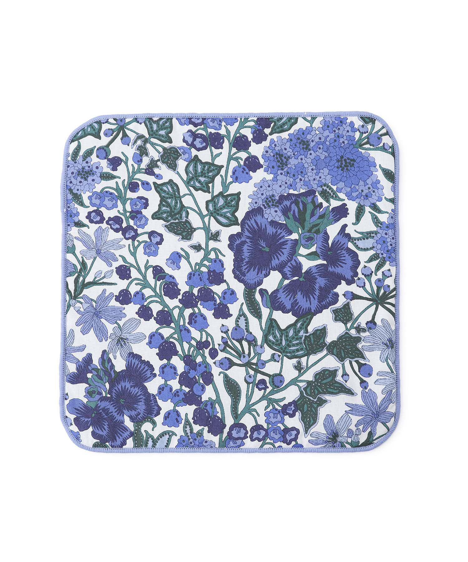 ROPE PICNIC PASSAGE「【LIBERTY ART FABRICS】小花柄ミニタオル」|ハンカチ|ブルー(44)