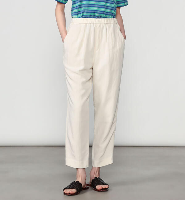 Morris & Sons「MORRIS & SONS | リネンレーヨン イージーパンツ WOMEN」|チノ|IVORY
