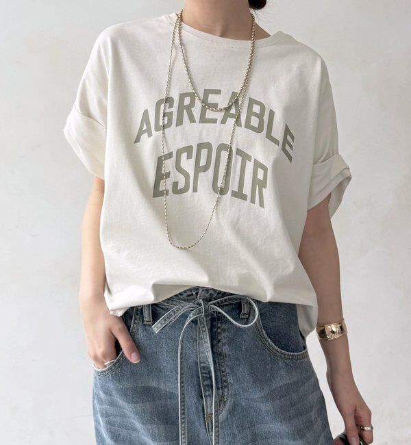  「【WEB限定】AGREABLEロゴTEE」|Tシャツ・カットソー|